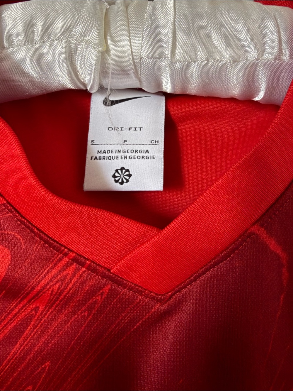 Nike Red V-Neck Dri-FIT Athletic Jersey